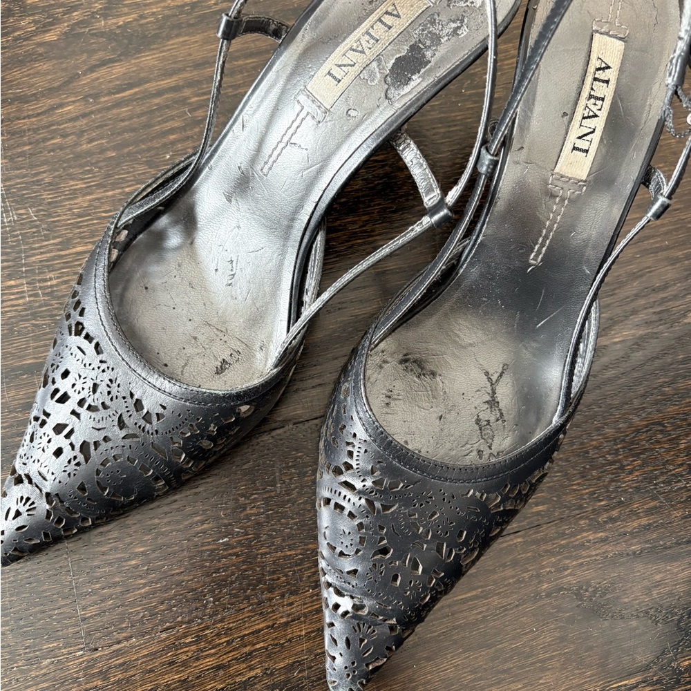Alfani Black Cutout Heels for Women